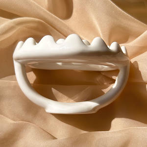 Gran oferta, masajeador de cerámica para masaje de piedra, masajeador de mano en forma de corazón de amor blanco para el cuerpo - Product Image 3