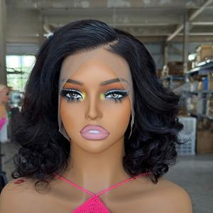 Cheveux vierges ondulés RTS SDD Vietnam <span class=keywords><strong>Aaliyah</strong></span> pour perruque Lace Front, dentelle transparente, double trame, design dégradé, densité 250%, moyen - Product Image 4