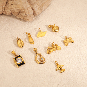 Olivia Acier Inoxydable Vente <span class=keywords><strong>en</strong></span> <span class=keywords><strong>Gros</strong></span> <span class=keywords><strong>Pâtes</strong></span> Pendentif Cerise <span class=keywords><strong>Chien</strong></span> Pvd Or 18k Coquillage Bijoux de Plage Hommes Femmes Charme <span class=keywords><strong>pour</strong></span> la Fabrication de Bijoux - Product Image 5