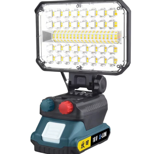 Lampe <span class=keywords><strong>de</strong></span> travail LED portable 18V 20W 30W 40W 50W pour Makita avec <span class=keywords><strong>port</strong></span> <span class=keywords><strong>de</strong></span> charge USB et Type-C, lampe LED rechargeable pour atelier - Product Image 1