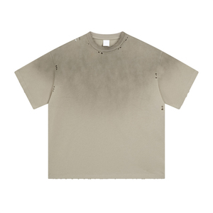 T-shirt en coton uni de qualité supérieure, style streetwear, surdimensionné pour <span class=keywords><strong>homme</strong></span>, personnalisable - Product Image 4