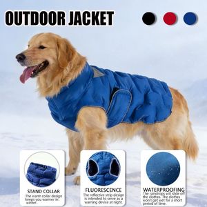Abrigo <span class=keywords><strong>de</strong></span> Invierno Cálido y Elegante para Perro, Chaqueta Acolchada <span class=keywords><strong>de</strong></span> Algodón con Cierre <span class=keywords><strong>de</strong></span> Correa Mágica Ajustable, para Golden Retriever, Labrador, Talla Mediana - Product Image 1