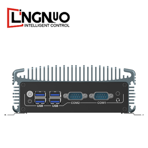 Mini PC industriel sans ventilateur en alliage d'aluminium, double LAN, port HD, VGA, double DP, DDR4, MSATA, WiFi, emplacement pour carte SIM 4G, double COM RS232, montage mural - Product Image 3