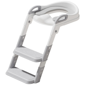 Asiento de inodoro en forma de U para niños con taburete, antideslizante, plegable, para niños y niñas, material PP, diseño minimalista - Product Image 1