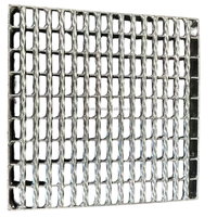 Grille en barres d'acier galvanisé à surface plane pour système de drainage, plateforme de sol et passerelle