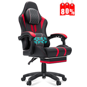 Silla Gamer Ergonómica de Cuero para Computadora con Envío Gratis, Luces LED RGB, Altavoces Bluetooth, <span class=keywords><strong>Reposapiés</strong></span>, Funciones Reclinables y Plegables - Product Image 1