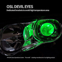 IPHCAR prix de gros accessoires de voiture bleu vert rouge démon lumière voiture LED oeil du diable pièces automobiles pour lentille de projecteur bi-xénon