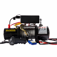 Treuil de récupération électrique 9500 lb, câble en acier robuste, pour ATV, UTV, véhicule routier, remorque, avec ou sans fil