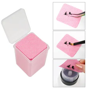 Tampons de dissolvant de vernis à ongles en gel rose, boîte de 8 couleurs, lingettes pour ongles, non pelucheuses, vente en gros