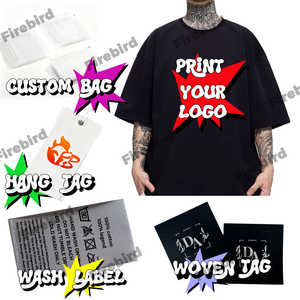 เสื้อยืดคอกลมแขนสั้นผ้าคอตตอนขนาดใหญ่พิมพ์โลโก้ตามสั่งรุ่น Little Fly BIRD - Product Image 4