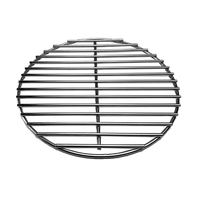Grille de cuisson portable en acier inoxydable de qualité alimentaire pour brasero de camping robuste, bord lisse, pour barbecue au charbon de bois