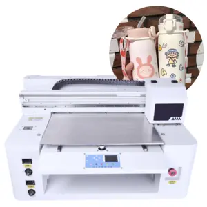 6040 Size UV Sticker Printing Machine Two DX8 Heads White Varnish 8 Colors PET AB Film Sticker UV DTF Printer