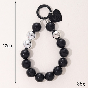 Nuevo Cordón de Mano con Cuentas de Perlas Acrílicas para Teléfono Móvil, DIY, con Colgante de Corazón para Bolsos, Regalo para Mujer - Product Image 2