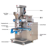 Machine automatique à trois trémies pour la fabrication de gâteaux de lune, kubba, maamoul, pâtisseries, biscuits et boules de mochi