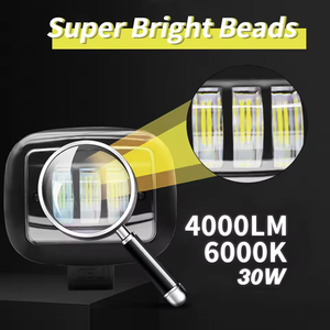 5 "pouces 30W voiture moto projecteur antibrouillard LED barre lumineuse de travail pour Jeep camion bateau <span class=keywords><strong>Lada</strong></span> <span class=keywords><strong>Niva</strong></span> <span class=keywords><strong>4x4</strong></span> ATV hors route conduite phare - Product Image 4