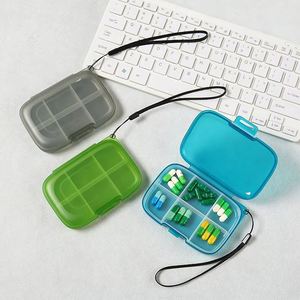 Pastillero Portátil Organizador de Medicamentos con 6 Compartimentos, Estuche de Gran Capacidad para Pastillas, Caja de Almacenamiento de Medicamentos para 1 Semana con Cuerda para Colgar - Product Image 4