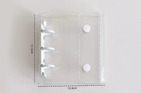 Classeur de cartes A8 3 trous en PVC transparent à double clip, motif étoile, mini album pour cartes à collectionner, collection d'autocollants, en stock, vente en gros