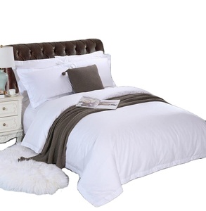Luxury 4 Pc White Hotel 100% Cotton Bedding Sheet <strong>Set</strong> Duvet Cover <strong>Comforter</strong> <strong>Set</strong> Quilt Duvet Bed Cover <strong>Set</strong> - Product Image 1