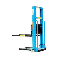 Chariot élévateur à chargement automatique 0.5 tonnes 1 tonne Hauteur de levage 1.6 mètres Paletteur électrique portable Gerbeur de levage à chargement automatique