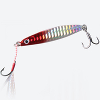 LUTAC Metal Jig Lure Sinking Whole Water Lead Fish Bait Double Hook Long Casting Feather Treble Single Hook Fishing Baits 65mm/25g