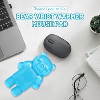 Tapis de souris transparent en gel pour clavier personnalisé, design cristal, repose-poignet en gel, forme de croissant pour un usage domestique ou au bureau