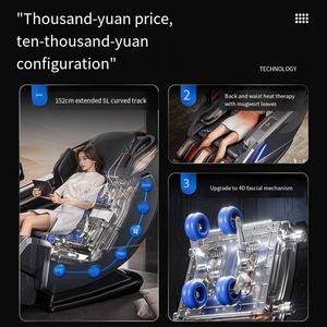Silla de Masaje Inteligente 4D con Brazos Mecánicos, Riel SL, Gravedad Cero, de Lujo, para el Hogar, Venta al por Mayor - Product Image 4