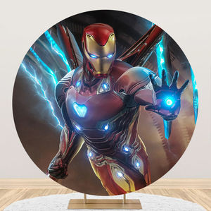 <span class=keywords><strong>2021</strong></span>สินค้าใหม่ที่กำหนดเองสีชมพูสีขาวสีฟ้าปกวงกลมกำมะหยี่วงกลมกำแพงฉากหลังงานแต่งงาน - Product Image 3