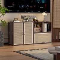 Armoire pliable multi-taille de grande capacité Boîte de rangement pliable rétro Armoire de rangement pliable amovible classique Salon
