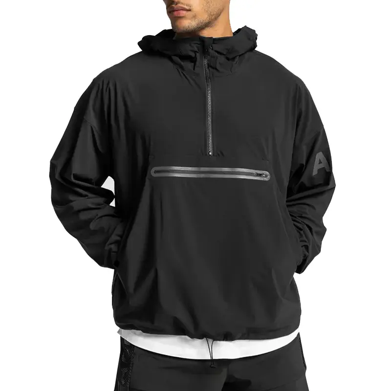 Custom Design Outdoor Running Men's Plus Size Windbreaker Jacket | Soft Polyester Rain Waterproof Jacket