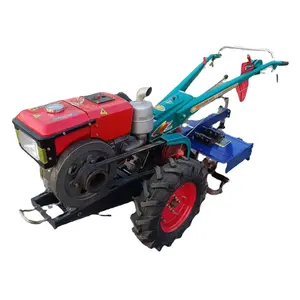 Makine agricole de emek iki tekerlekli traktör verimlilik 3 ha/h 12hp dizel motor için iki tekerlekli traktör