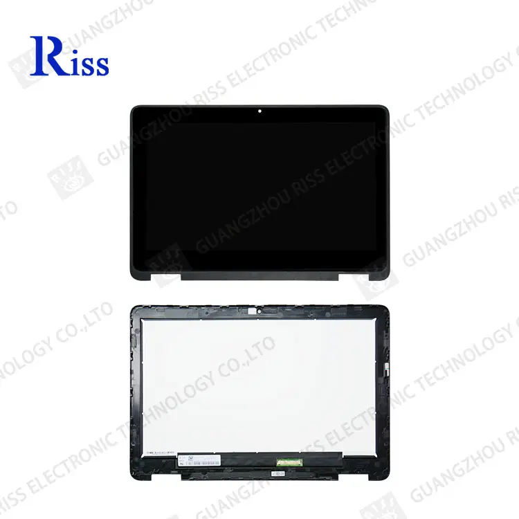 RISS Full Assembly For Dell Chromebook 11 3100 With NV116WHM-T11 HD 40Pins 11.6 Inch LCD Touch Digitizer Screen With Bezel