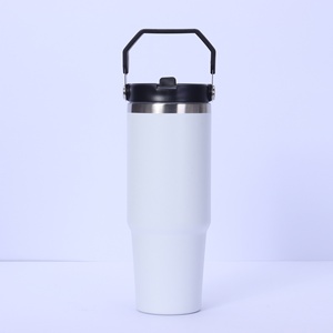 30oz 304 Acier Inoxydable Double Paroi Flip Top pour Couvercle de Paille Tasse de Voyage Réutilisable-Boissons Chaudes/Froides Tasse à Café Flip Cap 14oz Aspirateur - Product Image 6