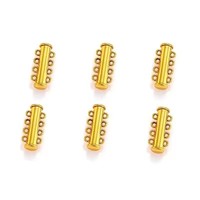 Meilleures ventes transfrontalières : Fermoirs de collier magnétiques en alliage électroplaqué, en forme d'anneau, double/multi-rangées, pour bijoux faits main DIY et perles