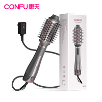 Brosse à air chaud électrique professionnelle CONFU 1100W, sèche-cheveux puissant avec peigne ovale, moteur 28300 tr/min pour un séchage et un coiffage rapides
