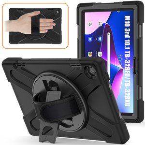 Étui pour tablette Armure robuste pour <span class=keywords><strong>Lenovo</strong></span> <span class=keywords><strong>Tab</strong></span> <span class=keywords><strong>M10</strong></span> <span class=keywords><strong>Plus</strong></span> 3rd Gen 10.6 "2022 TB-125F/TB-128F bandoulière à la main <span class=keywords><strong>housse</strong></span> de tablette robuste - Product Image 2