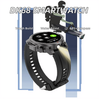 Reloj Inteligente DK68 para Hombre, Pantalla de 1.53 Pulgadas, Luz LED Potente, GPS, Brújula, Resistente al Agua IP67, Llamadas por Bluetooth, Batería de 410 mAh, Android