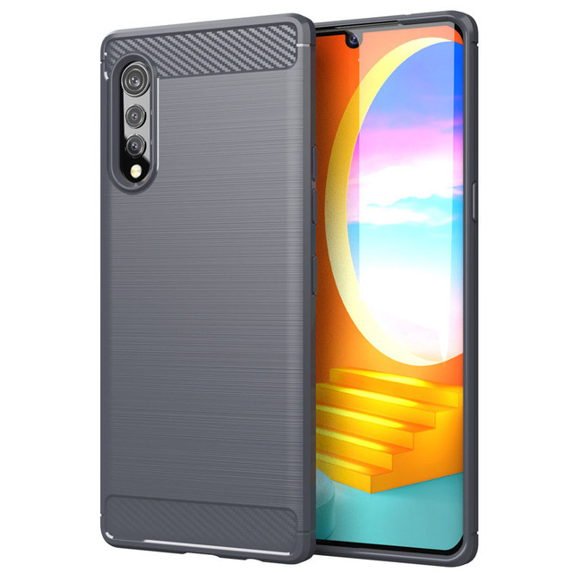 Hot Selling Carbon Fiber Soft TPU Back Cover Mobile Phone Case for lg Velvet 5g LG Reflect Prime2 case