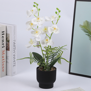 ผนังดอกกล้วยไม้ประดิษฐ์เหมือนจริง กระถางน่ารัก เป็นมิตรกับสิ่งแวดล้อม น้ำหนักเบา เหมาะสำหรับตกแต่งงานแต่งงานและสุสานในจีน - Product Image 3