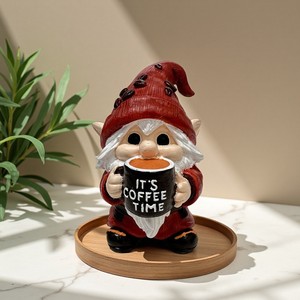 Coffee Time Dwarf Statue Resin <b>Desk</b> Ornament Cute Figure Home Office Decoration Single Piece - Product Image 3