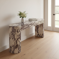 Table d'entrée multifonctionnelle en marbre Calacatta Viola de Cammy Stone, design italien minimaliste, pour la maison, la villa, l'hôtel