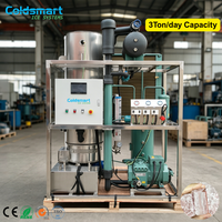 Vente directe d'usine, machine à fabriquer des tubes de glace cristalline à haute productivité de 1 à 3 tonnes par jour, compresseur 220V/380V pour usage commercial