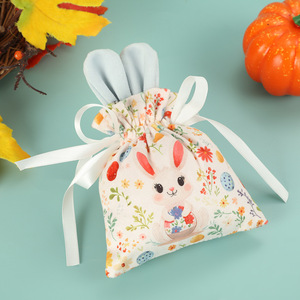 Bolsa de Tela con Cordón de Conejito Adorable DAMAI, Bolsa de Almacenamiento de Dulces y Huevos de Pascua, Suministros de Embalaje para Fiestas Infantiles - Product Image 4
