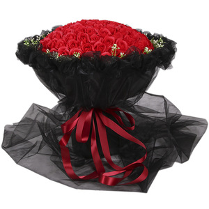 Vente directe d'usine, bouquet de fleurs de savon artificielles rondes faites à la main, 99 roses, 520 Qixi <span class=keywords><strong>Festival</strong></span>, cadeau de la Saint-Valentin, vente en gros - Product Image 5