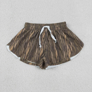 Shorts assortis mère et fille, imprimé camouflage, avec nœuds, taille élastique à cordon de serrage, décontractés, motif papillon, pour enfants et adultes - Product Image 3