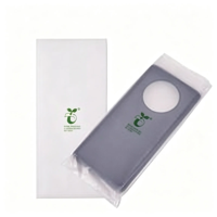 Sacs plats transparents biodégradables et compostables personnalisés avec logo pour l'emballage de coques de téléphone et de housses mobiles – Vente en gros
