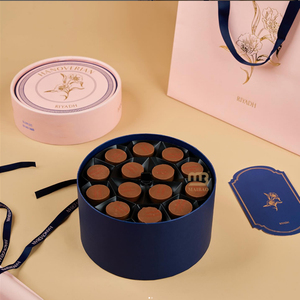 Sang Trọng Sô Cô La Ngọt Ngào Bao Bì Hộp Biểu Tượng Tùy Chỉnh In Ấn Hình Trụ Sô Cô La Hộp Bánh Ngọt Bánh Cookie Món Tráng Miệng Hộp Quà Tặng - Product Image 3