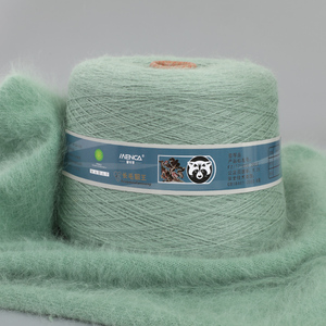 Offre Spéciale : Fil de Vison 1000g / Bobines – Mélange de Poils de Lapins <span class=keywords><strong>Angora</strong></span> à Poils Longs et de Nylon de Haute Qualité pour Tricot Manuel de Pulls Féminins - Product Image 2