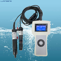 Kit d'équipement de test pour l'aquaculture de crevettes en étang, avec analyseur portable LCD OEM de l'oxygène dissous et du pH, et capteur de DO pour l'analyse des eaux usées