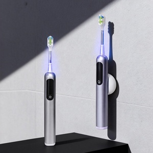 Cepillo de Dientes Eléctrico ODAY de Lujo, 5 Velocidades, Montado en la Pared, Acabado Metálico, Cepillo de Dientes Eléctrico Sónico con Cerdas Dupont de Corte 3D - Product Image 1