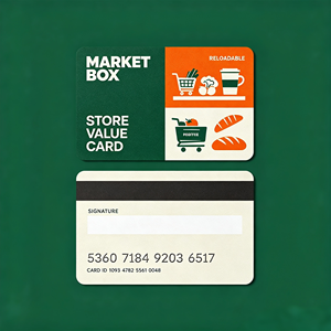 <span class=keywords><strong>Carte</strong></span> <span class=keywords><strong>cadeau</strong></span> PVC personnalisée imprimée avec numéro de série en relief, signature, code-barres, rechargeable, pour les magasins de café, de thé Boba et d'épicerie - Product Image 4